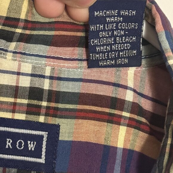 Savile Row Shirt Mens Multicolor Plaid Short Sleeve Button Front Casual - Picture 5 of 6